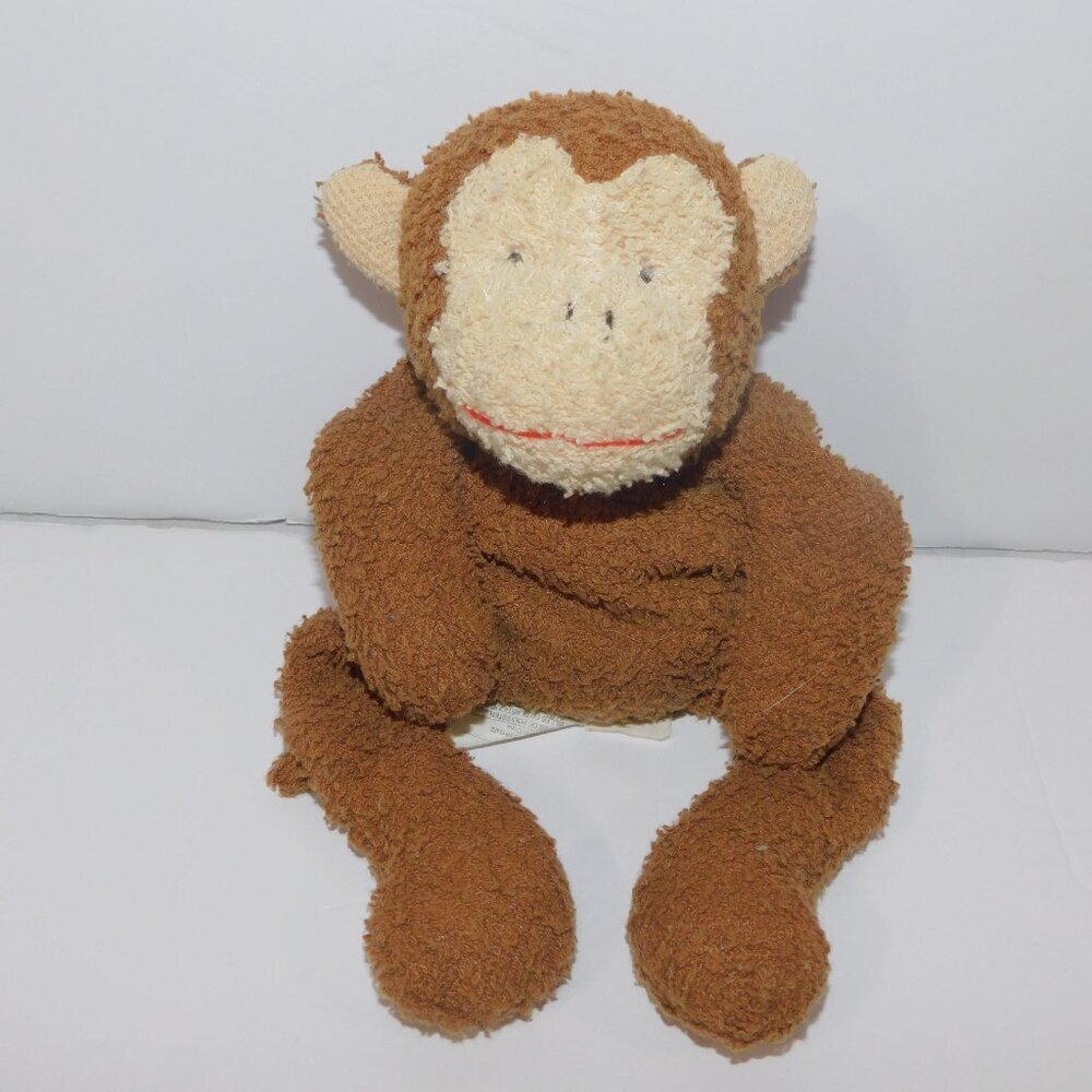 VTG Russ Home Buddies Monkey Coco Brown Terrycloth Floppy 11" Bean Bag Stuffed